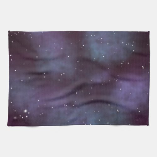 Mystical Dusty Violet Galaxy Kitchen Towel