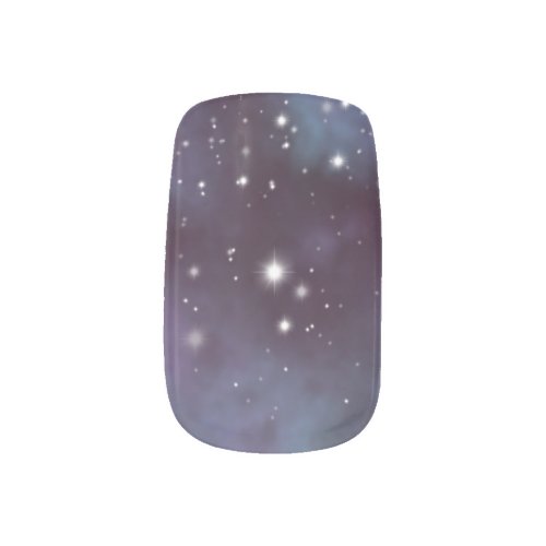 Mystical Dusty Violet Galaxy Minx Nail Art