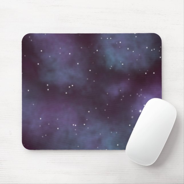 Mystical Dusty Violet Galaxy Mouse Pad (With Mouse)