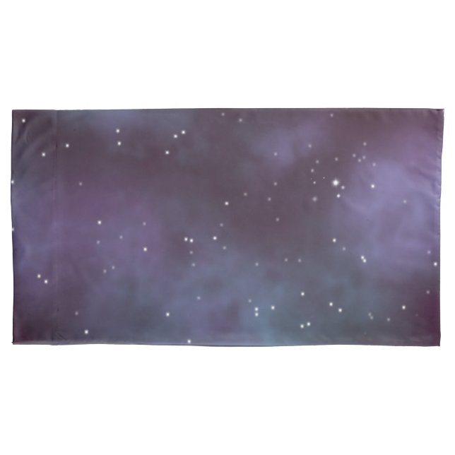 Mystical Dusty Violet Galaxy Pillow Case (Front-Left)