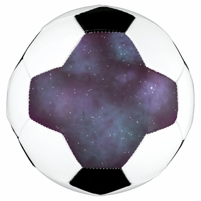 Mystical Dusty Violet Galaxy Soccer Ball (Front)