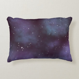 Mystical Dusty Violet Galaxy Throw Pillow