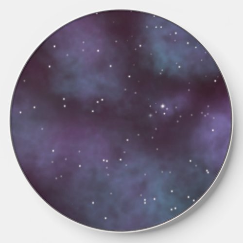 Mystical Dusty Violet Galaxy Wireless Charger