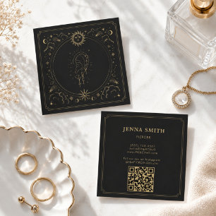 Mystical Ear Piercing Celestial Jewelry Square Business Card
