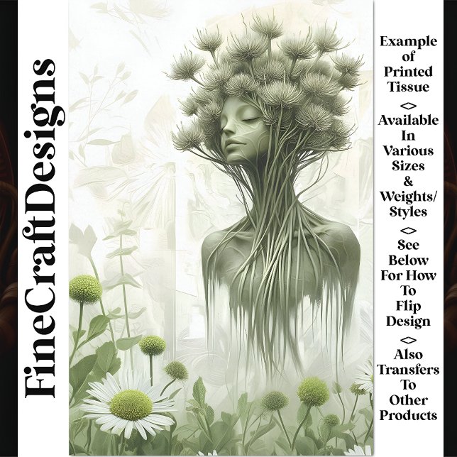 Mystical Earth Spirit Mother Nature W4 Decoupage Tissue Paper (Creator Uploaded)