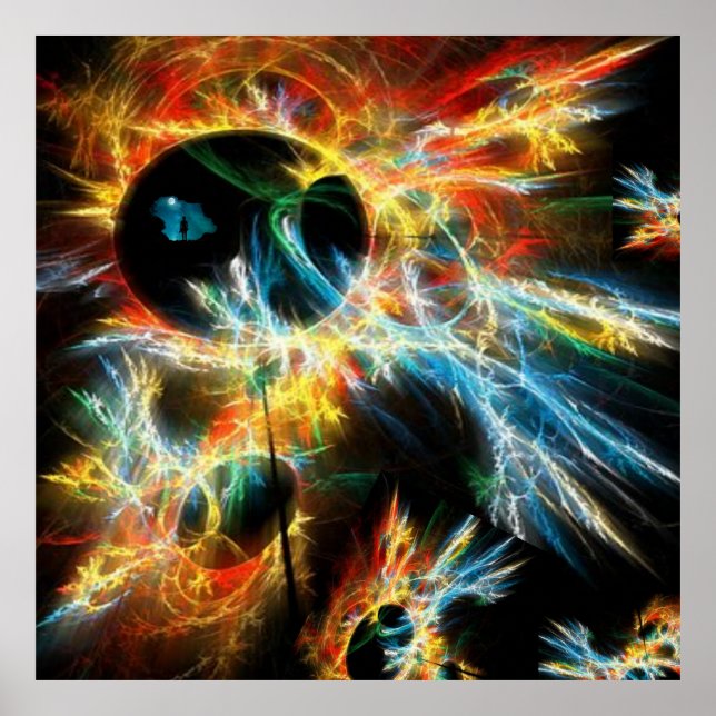 Mystical Electrifying Print, Space, Universe, Poster (Front)