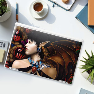 Mystical Elf Dragon Companion Butterfly Fantasy HP Laptop Skin