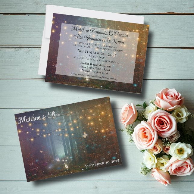 Mystical Enchanted Forest Wedding Invitation (Creator Uploaded)