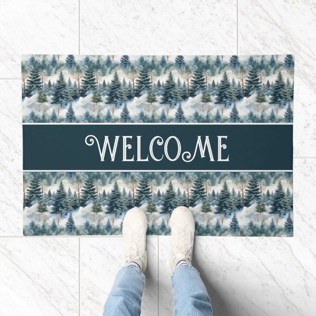 Mystical Enchanting Forest Welcome Mat (Indoor)