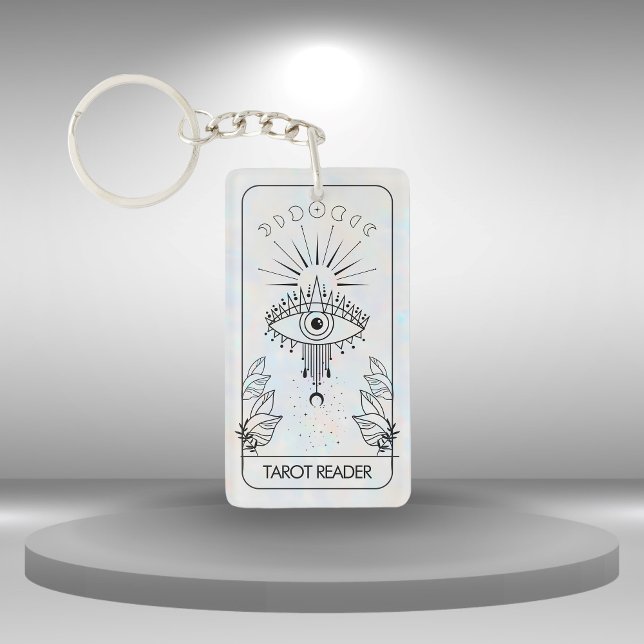 Mystical Evil Eye Celestial Tarot Holographic  Keychain (Mystical Evil Eye Celestial Tarot Holographic Keychain)