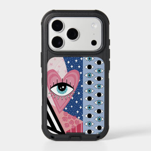 Mystical Evil Eye Heart Pop Art Retro Celestial iPhone 17 Pro Case