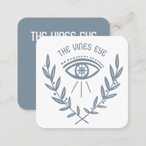 Mystical Eye and Vines Elegant Boho  Square Business Card