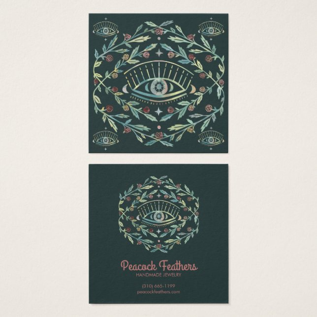 Mystical Eye Earring Necklace Jewelry Display Card (Front & Back)