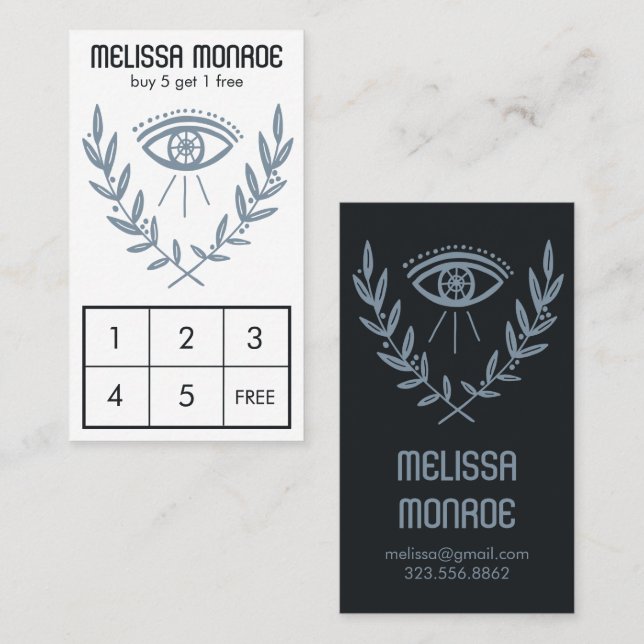Mystical Eye Herbal Vines Magical Boho Loyalty Card (Front/Back)