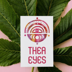 Mystical Eye Magical Elegant Boho Watercolor Business Card