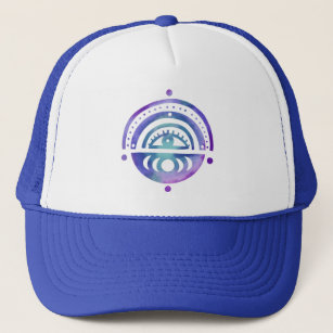 Mystical Eye Magical Elegant Boho Watercolor  Trucker Hat