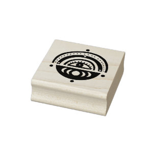 Mystical Eye Magical Elegant Geometric Boho Rubber Stamp