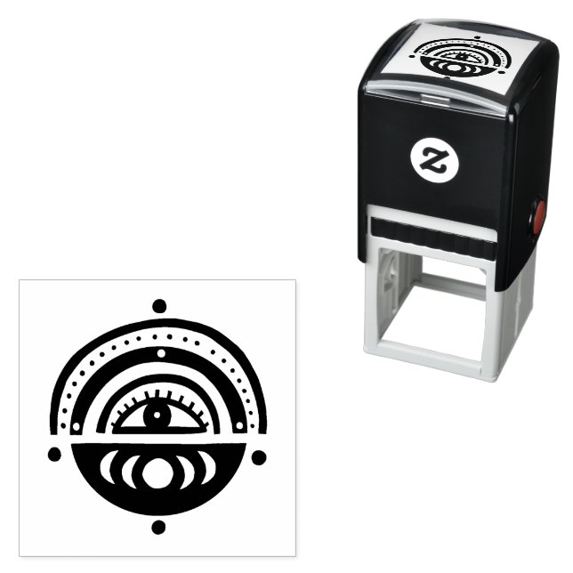 Mystical Eye Magical Elegant Geometric Boho  Self-inking Stamp (In Situ)