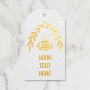 Mystical Eye Magical Elegant Vines Boho Foil Gift Tags