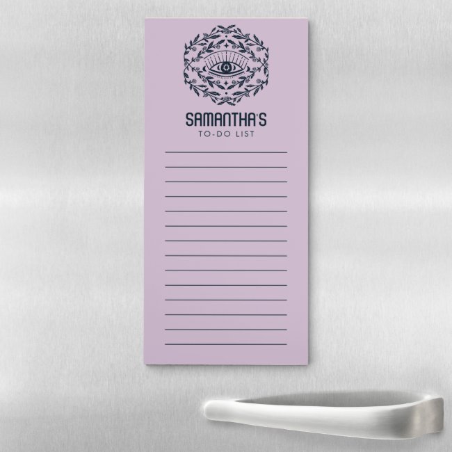 Mystical Eye Magical Vines TO-DO Grocery List  Magnetic Notepad