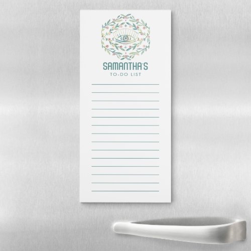 Mystical Eye Magical Vines TO_DO Grocery List Magnetic Notepad