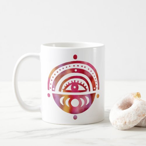 Mystical Eye Moons Rainbow Magical Boho Coffee Mug