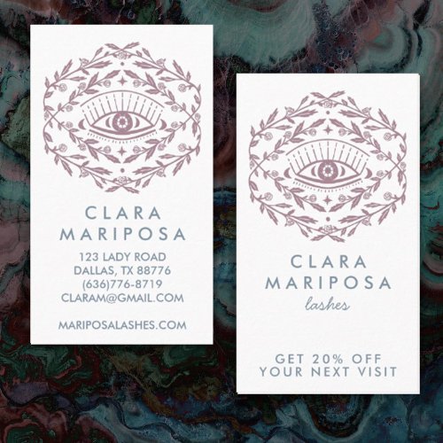 Mystical Eye Rose Vines Boho Beauty Illustrated Discount Card