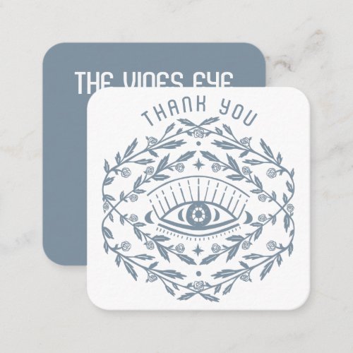 Mystical Eye Roses Vines Magical Boho Order Thanks Square Business Card