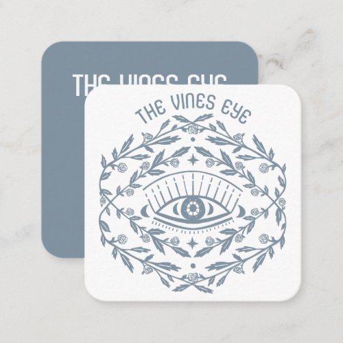 Mystical Eye Roses Vines Magical Boho Square Business Card