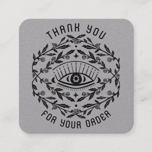 Mystical Eye Roses Vines Magical Order Thank You  Square Business Card