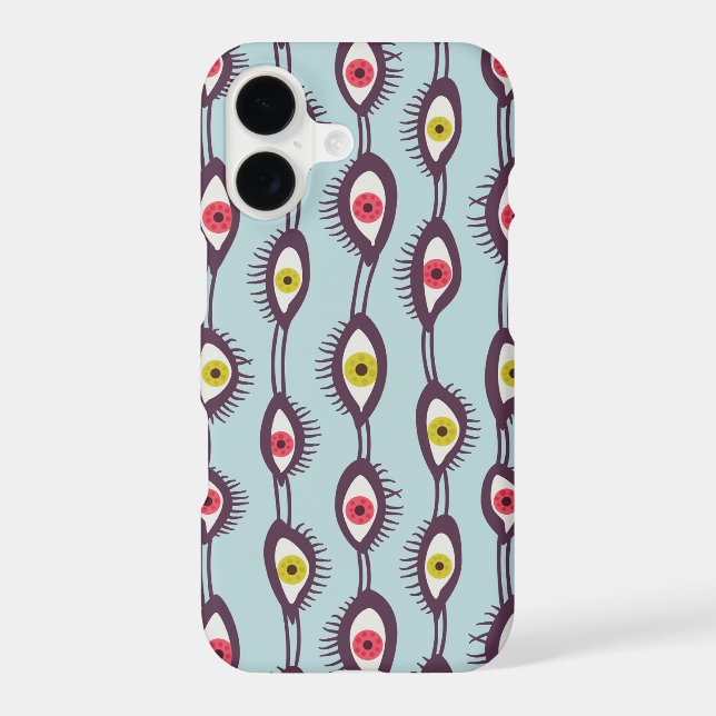 Mystical Eyes Pattern - Psychedelic Trippy Design  Iphone Case (Back)