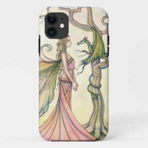Mystical Fairy and Dragon Fantasy Art iPhone 11 Case