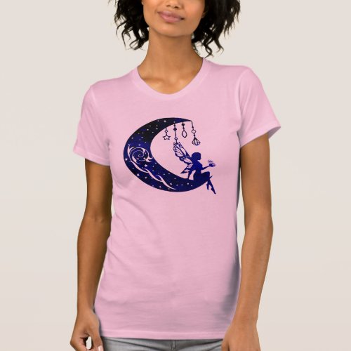 Mystical fairy and moon T_Shirt