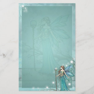 Mystical Fairy Fantasy Art Teal Stationery