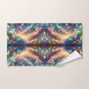 Mystical Fantasy Colorful Celestial Faraway Castle Bath Towel Set