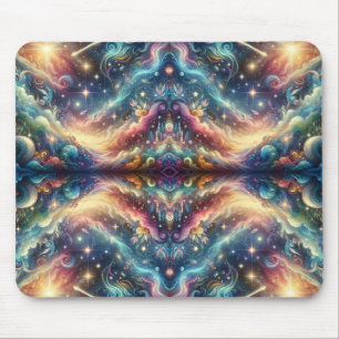 Mystical Fantasy Colorful Celestial Faraway Castle Mouse Pad