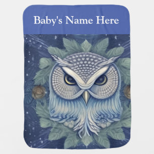 Mystical Fantasy Forest Owl Baby Blanket