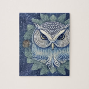 Mystical Fantasy Forest Owl Jigsaw Puzzle