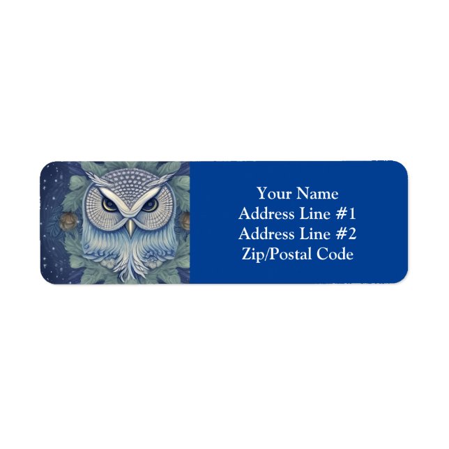 Mystical Fantasy Forest Owl Label (Front)