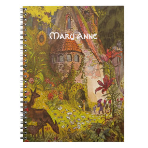 Mystical Fantasy Gnome Forest Home Notebook