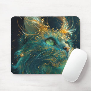 Mystical Feline Mouse Pad