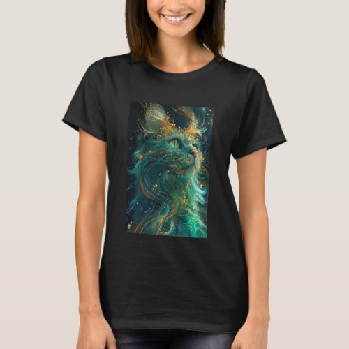 Mystical Feline T_Shirt