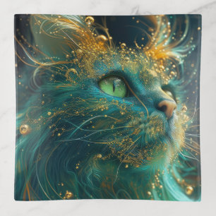 Mystical Feline Trinket Tray