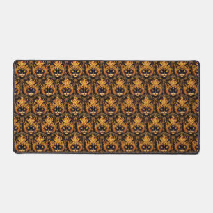 Mystical Fire Cat Mandala Design Desk Mat