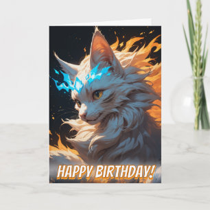 Mystical Flame Cat Familiar Card