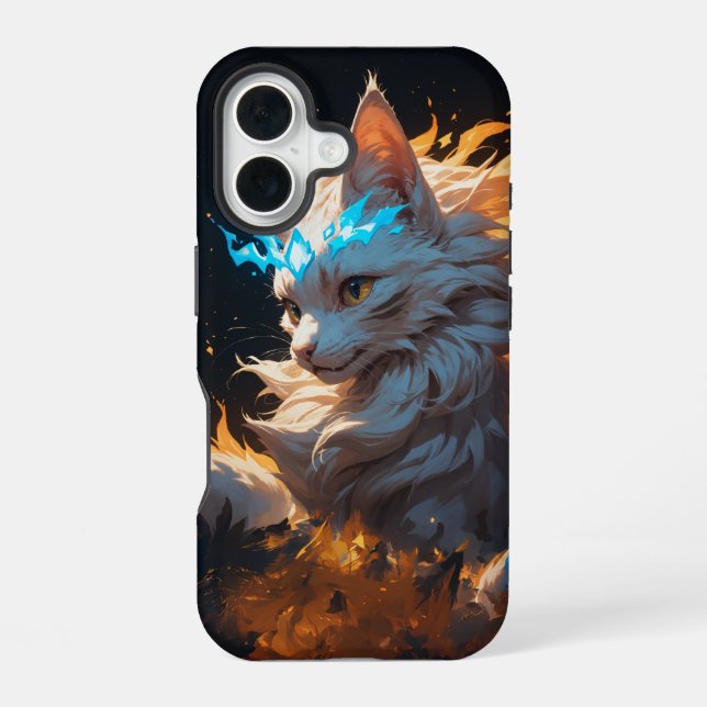 Mystical Flame Cat Familiar Iphone Case (Back)