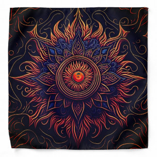 Mystical Flaming Eye - Mandala Psychedelic Bandana