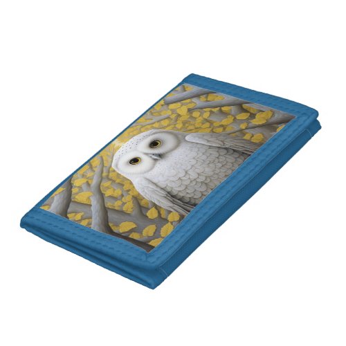 Mystical Flight The White Owls Enchanted Journey Trifold Wallet