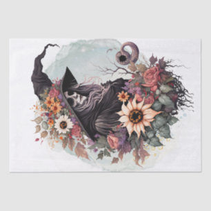 Mystical Floral Witch Tissue Paper