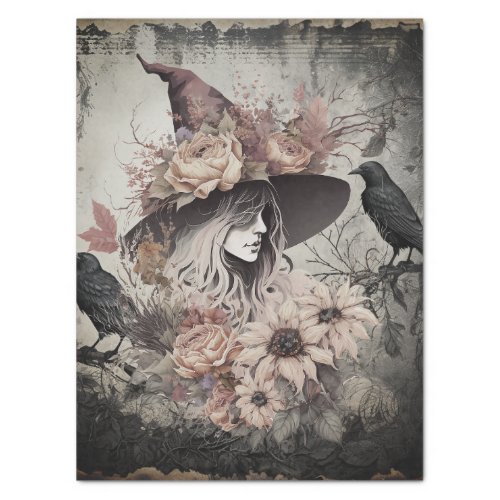 Mystical Floral Witch Tissue Paper